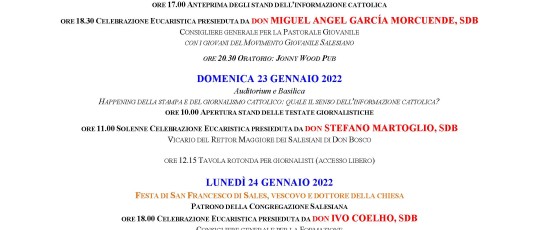 Appuntamenti importanti - Novena Don Bosco 2022 definitivo